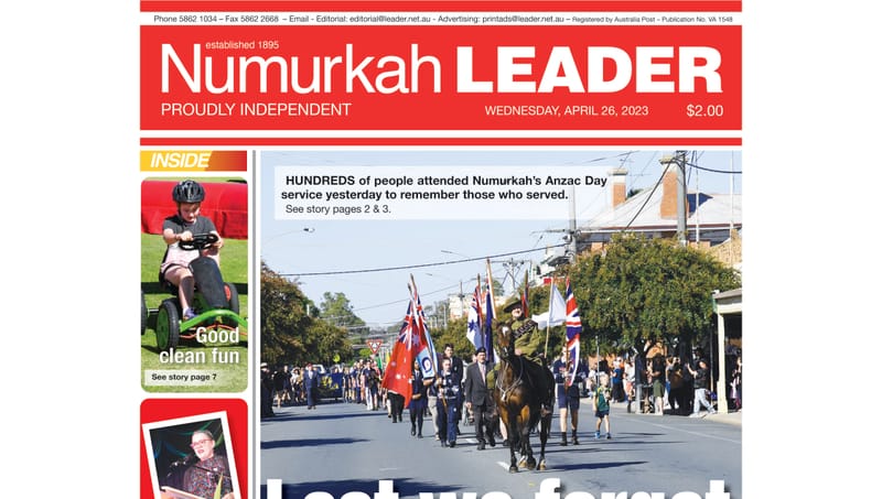 Numurkah Leader digital edition: April 26 2023 post image