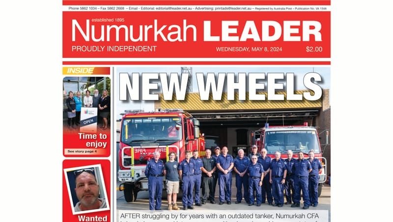 Numurkah Leader Digital Edition May 8 2024 post image
