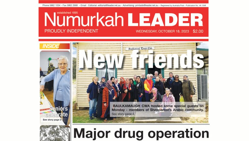 Numurkah Leader digital edition: October 18 2023 post image