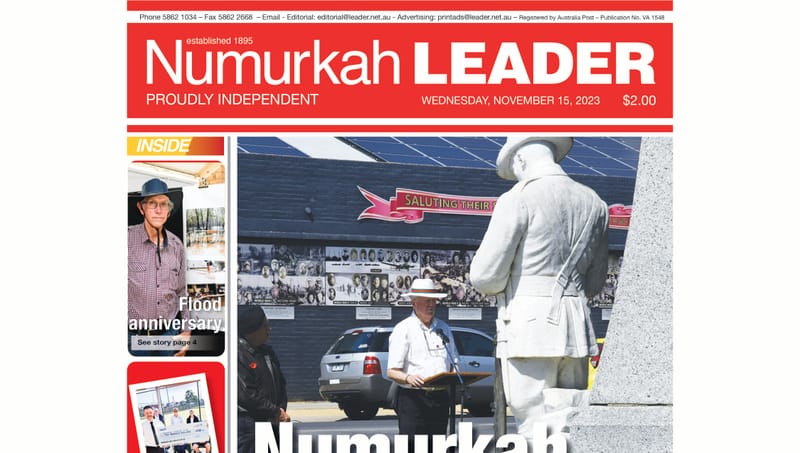 Numurkah Leader digital edition: November 15 2023 post image