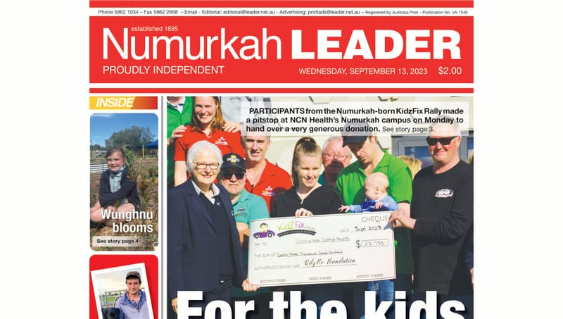 Numurkah Leader digital edition: September 13 2023 post image