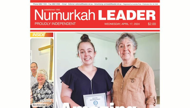Numurkah Leader Digital Edition April 17 2024 post image