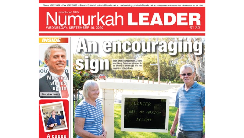 Numurkah Leader digital edition: September 16 2020 post image